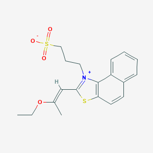 molecular formula C19H21NO4S2 B412906 3-[2-(2-Ethoxy-1-propenyl)naphtho[1,2-d][1,3]thiazol-1-ium-1-yl]-1-propanesulfonate 