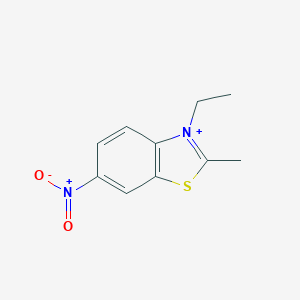 molecular formula C10H11N2O2S+ B412907 3-Ethyl-2-methyl-6-nitro-1,3-benzothiazol-3-ium 