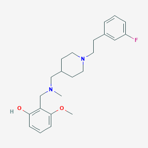 molecular formula C23H31FN2O2 B4129086 2-{[({1-[2-(3-fluorophenyl)ethyl]-4-piperidinyl}methyl)(methyl)amino]methyl}-3-methoxyphenol 