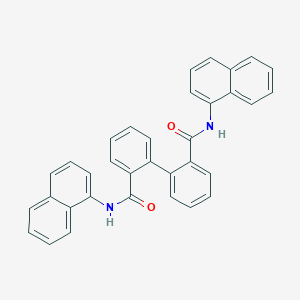 molecular formula C34H24N2O2 B412909 N~2~,N~2~'-dinaphthalen-1-yl[1,1'-biphenyl]-2,2'-dicarboxamide 