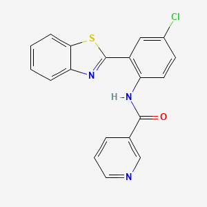 molecular formula C19H12ClN3OS B4129109 N-[2-(1,3-benzothiazol-2-yl)-4-chlorophenyl]nicotinamide 