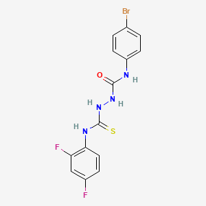 molecular formula C14H11BrF2N4OS B4129134 N-(4-bromophenyl)-2-{[(2,4-difluorophenyl)amino]carbonothioyl}hydrazinecarboxamide 