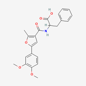 molecular formula C23H23NO6 B4129136 N-[5-(3,4-dimethoxyphenyl)-2-methyl-3-furoyl]phenylalanine 