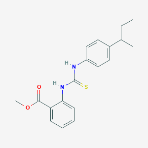 molecular formula C19H22N2O2S B4129140 methyl 2-({[(4-sec-butylphenyl)amino]carbonothioyl}amino)benzoate 