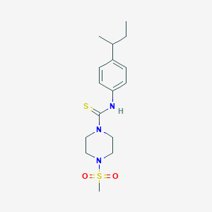 molecular formula C16H25N3O2S2 B4129147 N-(4-sec-butylphenyl)-4-(methylsulfonyl)-1-piperazinecarbothioamide 
