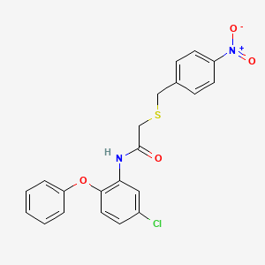 molecular formula C21H17ClN2O4S B4129154 N-(5-chloro-2-phenoxyphenyl)-2-[(4-nitrobenzyl)thio]acetamide 