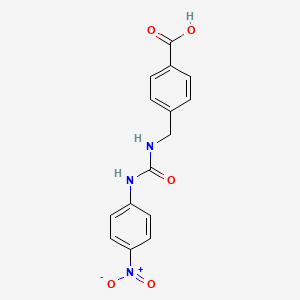 molecular formula C15H13N3O5 B4129155 4-[({[(4-nitrophenyl)amino]carbonyl}amino)methyl]benzoic acid 