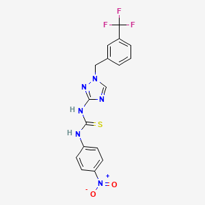 molecular formula C17H13F3N6O2S B4129166 N-(4-nitrophenyl)-N'-{1-[3-(trifluoromethyl)benzyl]-1H-1,2,4-triazol-3-yl}thiourea 