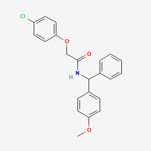 2-(4-chlorophenoxy)-N-[(4-methoxyphenyl)(phenyl)methyl]acetamide