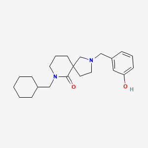 molecular formula C22H32N2O2 B4129191 7-(cyclohexylmethyl)-2-(3-hydroxybenzyl)-2,7-diazaspiro[4.5]decan-6-one 