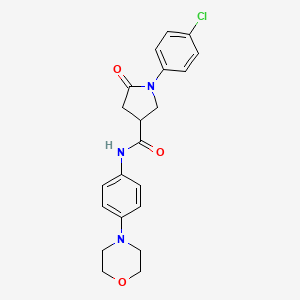 molecular formula C21H22ClN3O3 B4129194 1-(4-chlorophenyl)-N-[4-(4-morpholinyl)phenyl]-5-oxo-3-pyrrolidinecarboxamide 