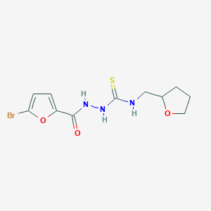 molecular formula C11H14BrN3O3S B4129202 2-(5-bromo-2-furoyl)-N-(tetrahydro-2-furanylmethyl)hydrazinecarbothioamide 