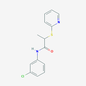 molecular formula C14H13ClN2OS B4129210 N-(3-chlorophenyl)-2-(2-pyridinylthio)propanamide 