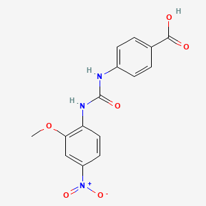 molecular formula C15H13N3O6 B4129217 4-({[(2-methoxy-4-nitrophenyl)amino]carbonyl}amino)benzoic acid 