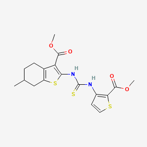 methyl 2-[({[2-(methoxycarbonyl)-3-thienyl]amino}carbonothioyl)amino]-6-methyl-4,5,6,7-tetrahydro-1-benzothiophene-3-carboxylate