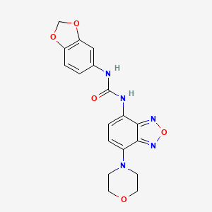 molecular formula C18H17N5O5 B4129257 N-1,3-benzodioxol-5-yl-N'-[7-(4-morpholinyl)-2,1,3-benzoxadiazol-4-yl]urea 
