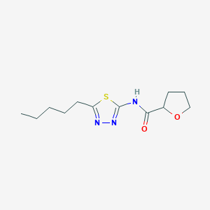 molecular formula C12H19N3O2S B4129264 N-(5-pentyl-1,3,4-thiadiazol-2-yl)tetrahydro-2-furancarboxamide 