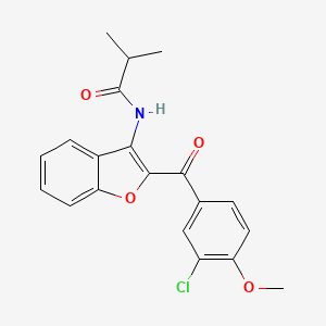 molecular formula C20H18ClNO4 B4129269 N-[2-(3-chloro-4-methoxybenzoyl)-1-benzofuran-3-yl]-2-methylpropanamide 