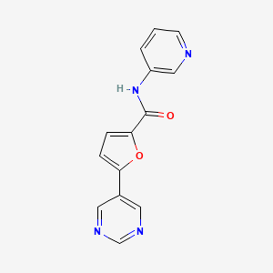 molecular formula C14H10N4O2 B4129275 N-pyridin-3-yl-5-pyrimidin-5-yl-2-furamide 