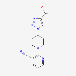 2-{4-[4-(1-hydroxyethyl)-1H-1,2,3-triazol-1-yl]-1-piperidinyl}nicotinonitrile