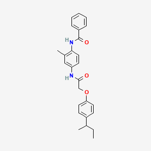 molecular formula C26H28N2O3 B4129311 N-(4-{[(4-sec-butylphenoxy)acetyl]amino}-2-methylphenyl)benzamide 