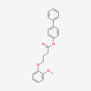 molecular formula C23H22O4 B4129315 4-biphenylyl 4-(2-methoxyphenoxy)butanoate 