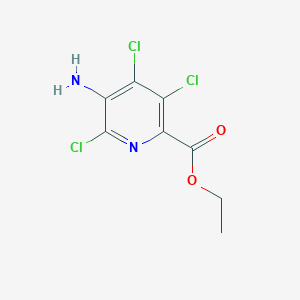 molecular formula C8H7Cl3N2O2 B412932 Ethyl 5-amino-3,4,6-trichloropyridine-2-carboxylate 