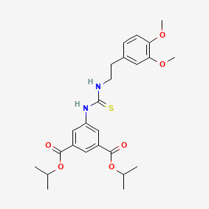 molecular formula C25H32N2O6S B4129328 diisopropyl 5-[({[2-(3,4-dimethoxyphenyl)ethyl]amino}carbonothioyl)amino]isophthalate 