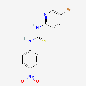 molecular formula C12H9BrN4O2S B4129353 N-(5-bromo-2-pyridinyl)-N'-(4-nitrophenyl)thiourea 