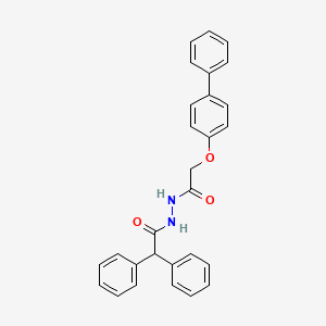 molecular formula C28H24N2O3 B4129354 N'-[(4-biphenylyloxy)acetyl]-2,2-diphenylacetohydrazide 