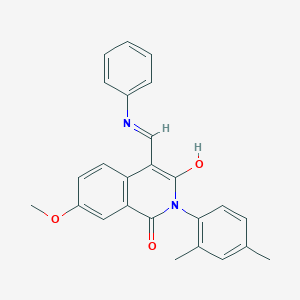 molecular formula C25H22N2O3 B412936 4-(anilinomethylene)-2-(2,4-dimethylphenyl)-7-methoxy-1,3(2H,4H)-isoquinolinedione 