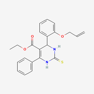 ethyl 4-[2-(allyloxy)phenyl]-6-phenyl-2-thioxo-1,2,3,4-tetrahydro-5-pyrimidinecarboxylate