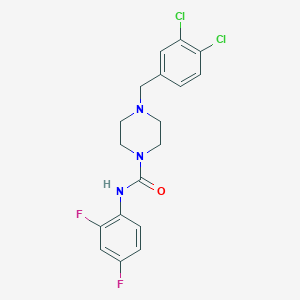 4-(3,4-dichlorobenzyl)-N-(2,4-difluorophenyl)-1-piperazinecarboxamide
