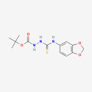 molecular formula C13H17N3O4S B4129430 tert-butyl 2-[(1,3-benzodioxol-5-ylamino)carbonothioyl]hydrazinecarboxylate 