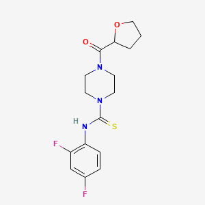 molecular formula C16H19F2N3O2S B4129440 N-(2,4-difluorophenyl)-4-(tetrahydro-2-furanylcarbonyl)-1-piperazinecarbothioamide 