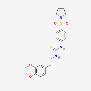 molecular formula C21H27N3O4S2 B4129443 N-[2-(3,4-dimethoxyphenyl)ethyl]-N'-[4-(1-pyrrolidinylsulfonyl)phenyl]thiourea 