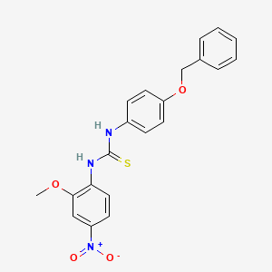molecular formula C21H19N3O4S B4129455 N-[4-(benzyloxy)phenyl]-N'-(2-methoxy-4-nitrophenyl)thiourea 