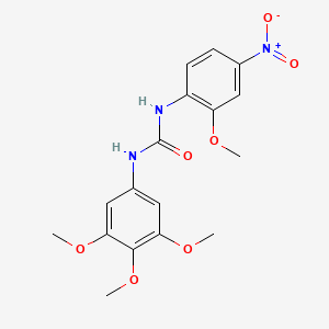 molecular formula C17H19N3O7 B4129462 N-(2-methoxy-4-nitrophenyl)-N'-(3,4,5-trimethoxyphenyl)urea 