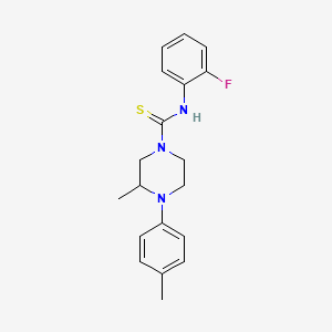 molecular formula C19H22FN3S B4129477 N-(2-fluorophenyl)-3-methyl-4-(4-methylphenyl)-1-piperazinecarbothioamide 