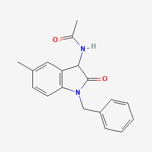 molecular formula C18H18N2O2 B4129486 N-(1-benzyl-5-methyl-2-oxo-2,3-dihydro-1H-indol-3-yl)acetamide 