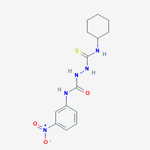 molecular formula C14H19N5O3S B4129488 2-[(cyclohexylamino)carbonothioyl]-N-(3-nitrophenyl)hydrazinecarboxamide 