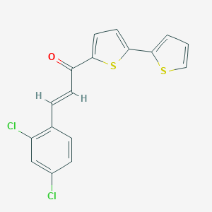 molecular formula C17H10Cl2OS2 B412949 5-[3-(2,4-Dichlorophenyl)-2-propenoyl]-2,2'-bithiophene 
