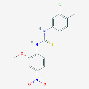 N-(3-chloro-4-methylphenyl)-N'-(2-methoxy-4-nitrophenyl)thiourea