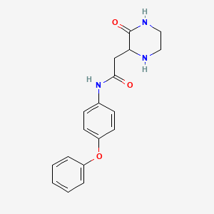 molecular formula C18H19N3O3 B4129505 2-(3-oxo-2-piperazinyl)-N-(4-phenoxyphenyl)acetamide 