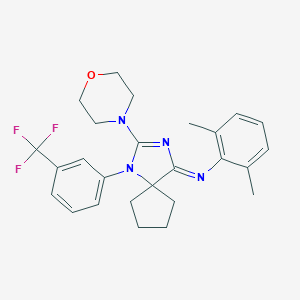 N-(2,6-dimethylphenyl)-2-morpholin-4-yl-1-[3-(trifluoromethyl)phenyl]-1,3-diazaspiro[4.4]non-2-en-4-imine