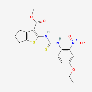 methyl 2-({[(4-ethoxy-2-nitrophenyl)amino]carbonothioyl}amino)-5,6-dihydro-4H-cyclopenta[b]thiophene-3-carboxylate