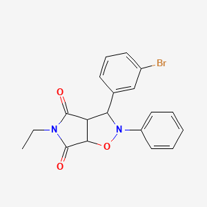 molecular formula C19H17BrN2O3 B4129530 3-(3-bromophenyl)-5-ethyl-2-phenyldihydro-2H-pyrrolo[3,4-d]isoxazole-4,6(3H,5H)-dione 