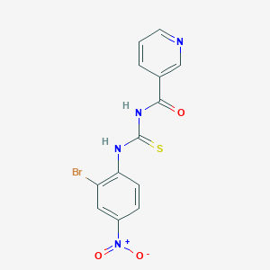 molecular formula C13H9BrN4O3S B412954 N-[(2-bromo-4-nitrophenyl)carbamothioyl]pyridine-3-carboxamide 