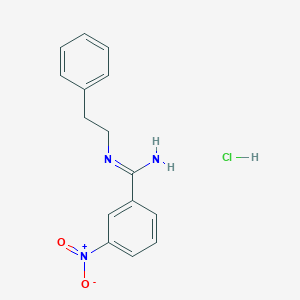 molecular formula C15H16ClN3O2 B4129544 3-nitro-N-(2-phenylethyl)benzenecarboximidamide hydrochloride 