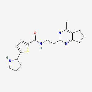 N-[2-(4-methyl-6,7-dihydro-5H-cyclopenta[d]pyrimidin-2-yl)ethyl]-5-(2-pyrrolidinyl)-2-thiophenecarboxamide trifluoroacetate